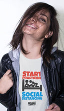 Load image into Gallery viewer, Social Distancing - Women’s Premium White Tee T-Shirts SICKASS TSHIRTS