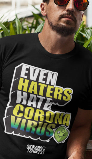 Even Haters Hate - Men's Premium Black Tee