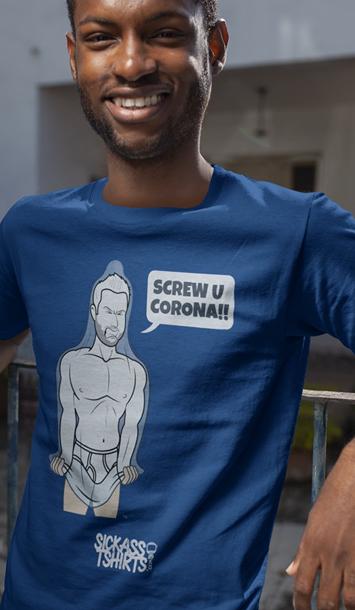 Screw U - Men’s Premium Navy Blue Tee T-Shirts SICKASS TSHIRTS 