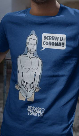 Screw U - Men’s Premium Navy Blue Tee T-Shirts SICKASS TSHIRTS 