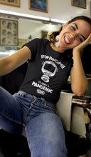 Load image into Gallery viewer, Stop Panicking - Women’s Premium Black Tee T-Shirts SICKASS TSHIRTS 
