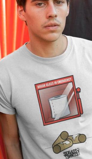 Toilet Paper - Men’s Premium White Tee T-Shirts SICKASS TSHIRTS 